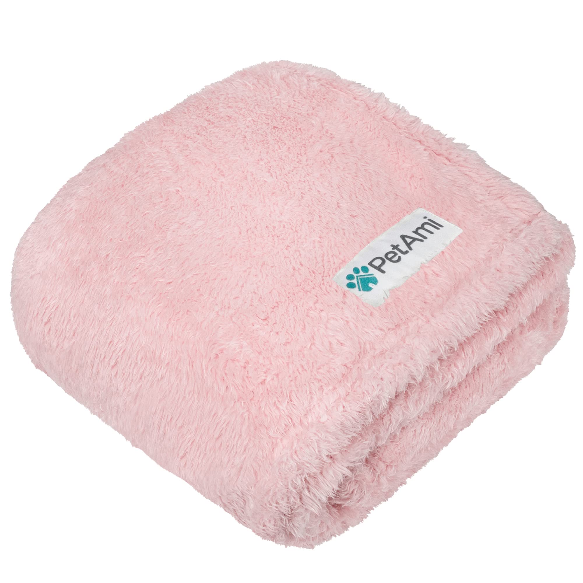 PetAmiDog Blanket for Small Medium Dogs Pink, Fluffy Soft Puppy Blanket, Sherpa Fleece Cat Blanket for Kitten Doggie, Calming Pet Blanket Throw for Couch Sofa Bed Washable, Medium 29x40