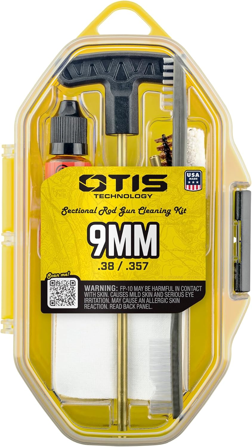 Otis Technology 9mm Pistol Cleaning Kit with Brass Rod (Select Your Style)