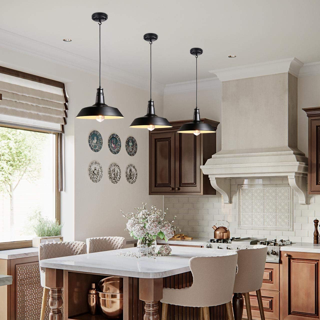 Buy Upgraded Version】 Light Canopy Kit Black, Vintage Chandelier