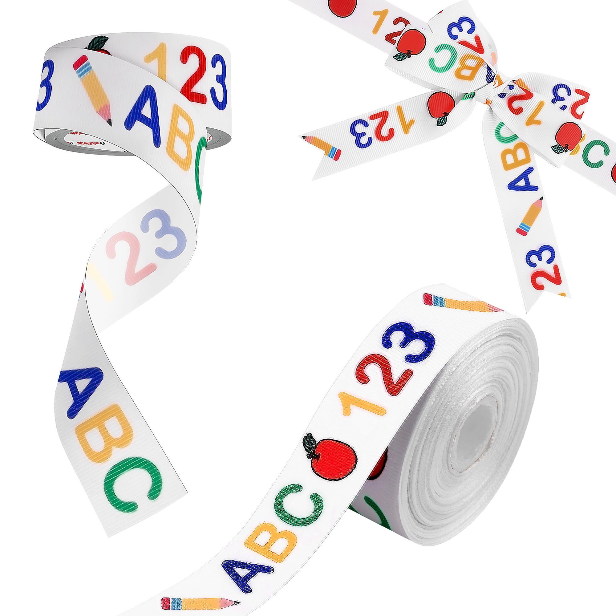KatchOn, Back to School Ribbon for Crafts - 10 Yard | Ruler Ribbon for Crafts | Back to School Decorations | 1st Day of Kindergarten | First Day of