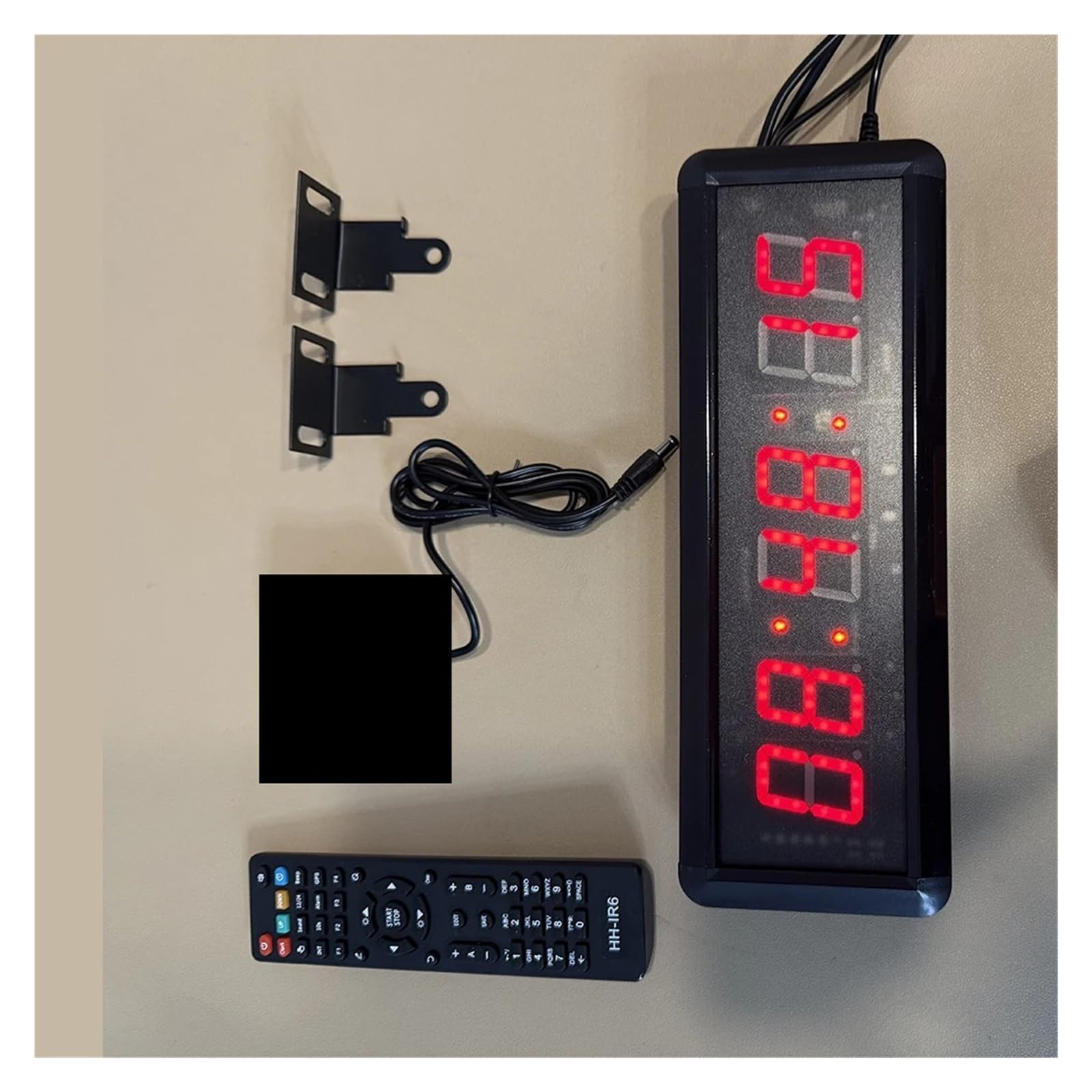 Gym-Timer, einseitiger Countdown, LED-Digitalanzeige, Training, Sprach-Timing, spezieller Geheimraum Helles Display(1PC Button)