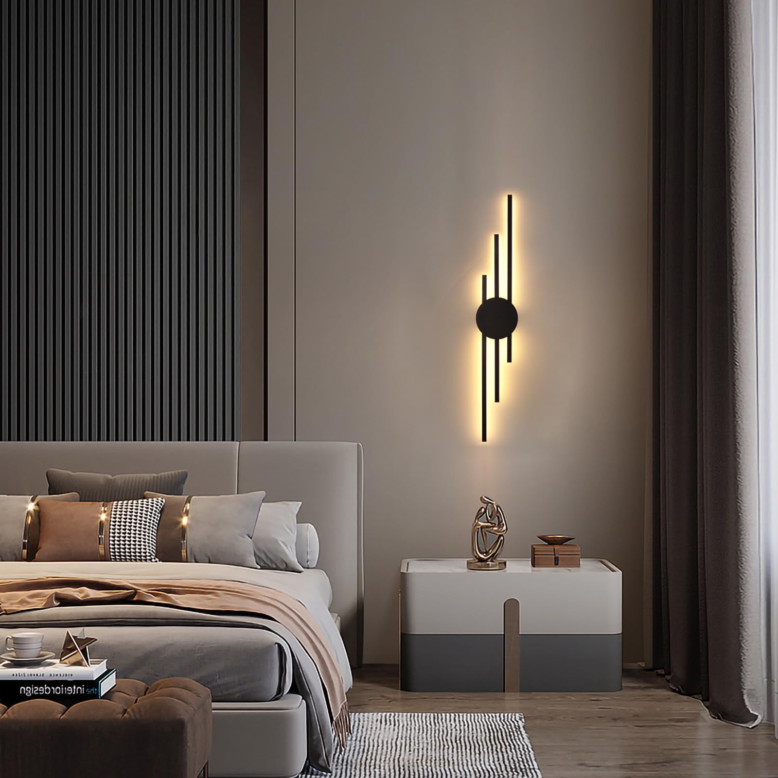 LIGKIN LED Long Strip Wall Lights, 20W 3000K Warm White Modern Simple Aluminum Mounted Indoor Wall Sconces Decoration Light - Image 2
