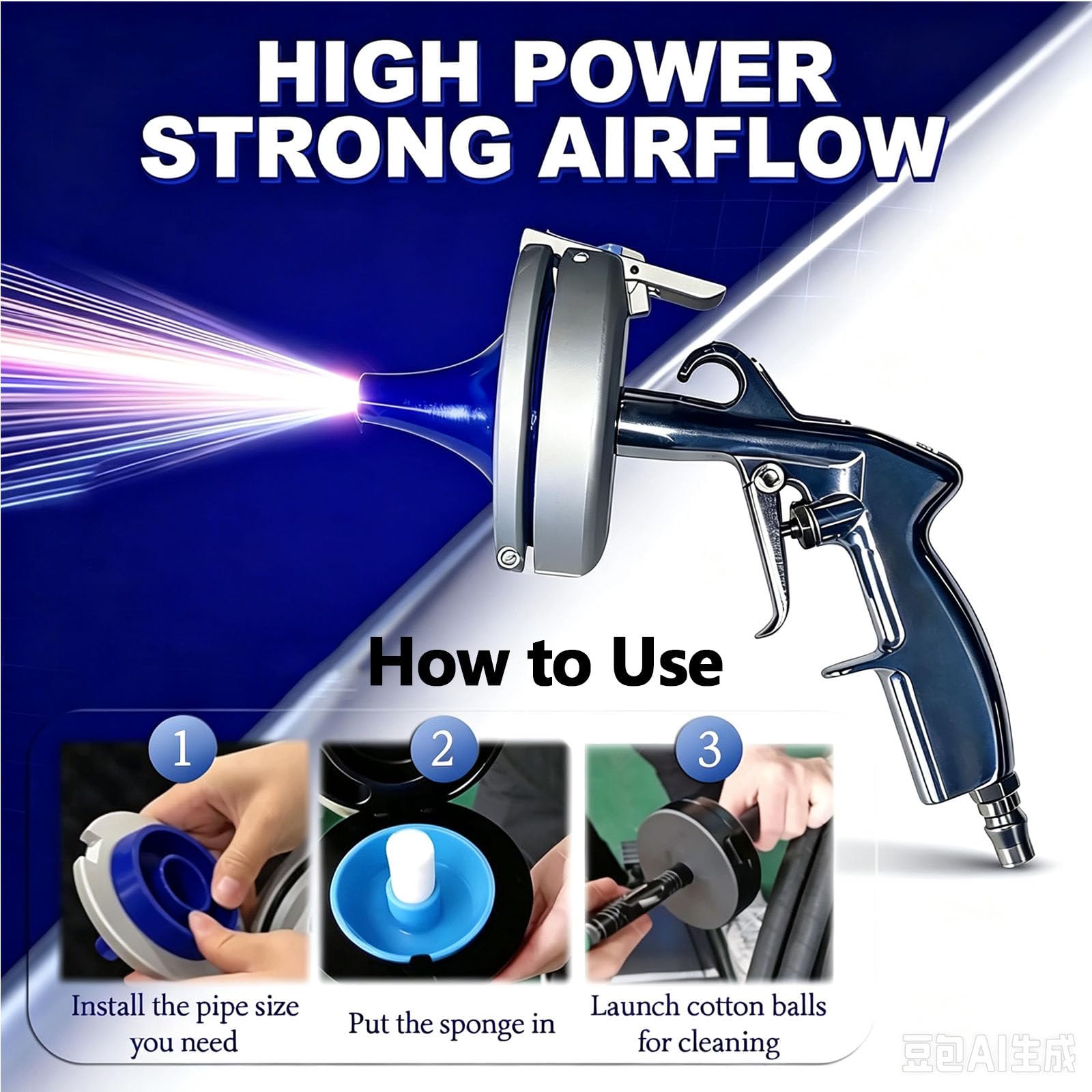 Pistolet do czyszczenia węży hydraulicznych z szybkozłączką
