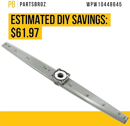 Miniatura 4 de PartsBroz Brazo de pulverización medio WPW10448645 W10448645 - Compatible con lavavajillas Whirlpool KitchenAid Jenn-Air Amana - Sustituye a