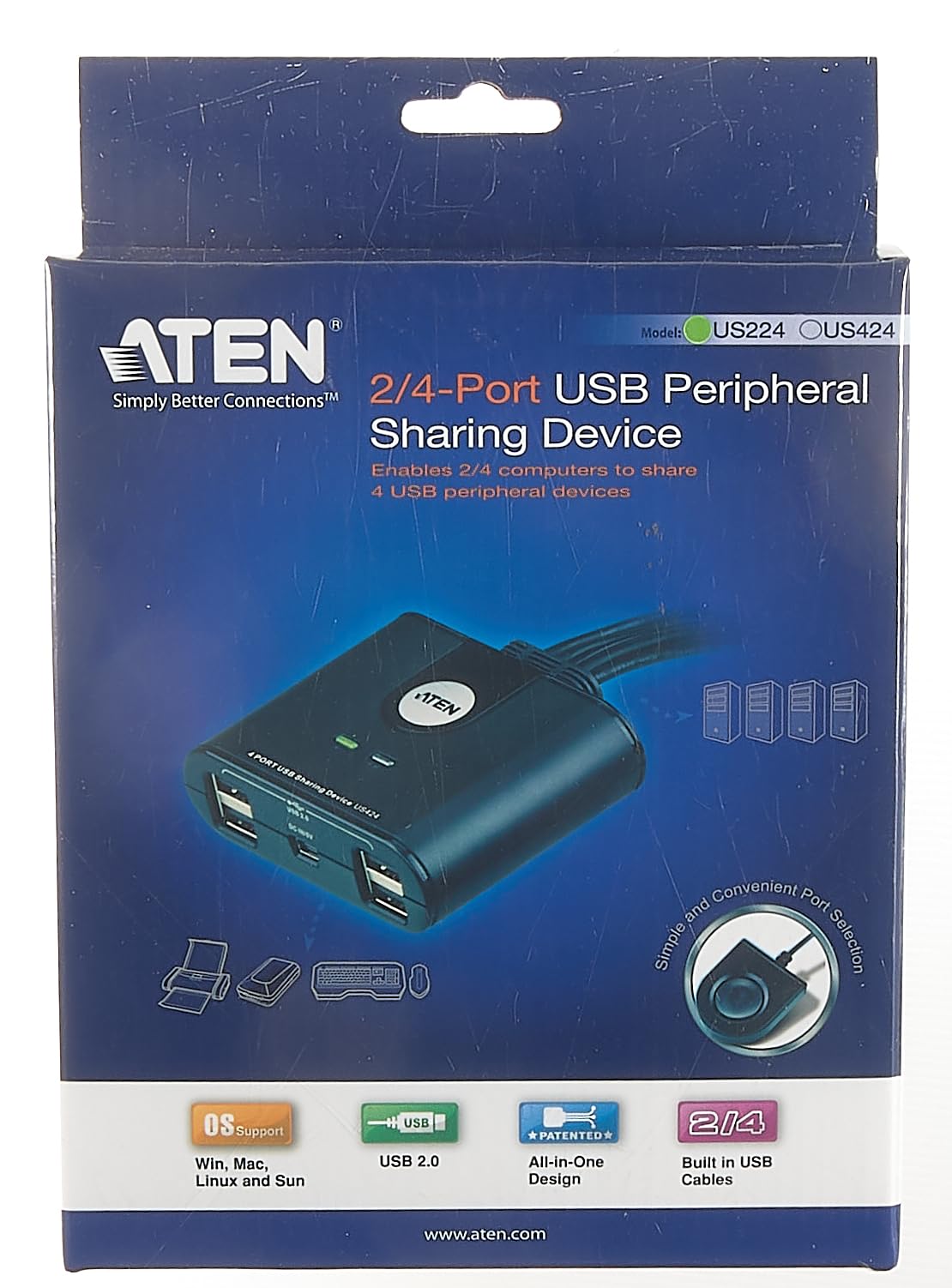 分配器・切替器 ATEN CS19944 4-port USB2.0 Mini 4-Port USB Mini DisplayPort/Audio Dual Display KVMP™ Switch