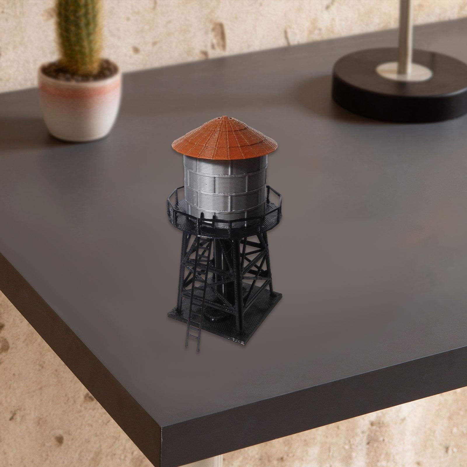 MagiDeal Modèle à l'échelle Ho Château d'eau Scène Décoration Facile à Assembler Simulation 1/87 Mini réservoir d'eau Modèle à l'échelle Ho
