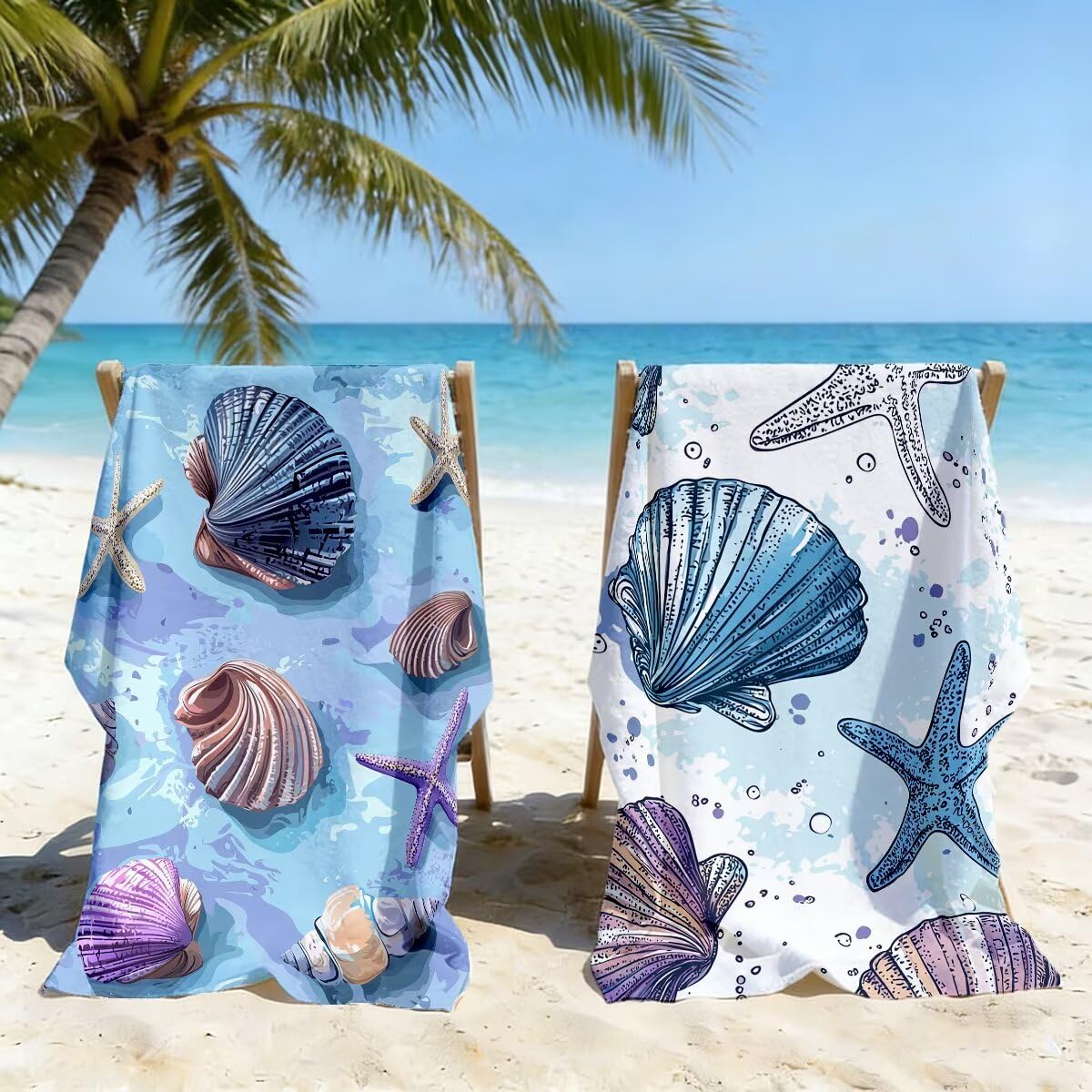Ręcznik plażowy z mikrofibry, zestaw 2 dużych ręczników kąpielowych 100x200 cm, szybkoschnący ręcznik kąpielowy, ręczniki plażowe, sportowe ręczniki z mikrofibry do podróży -4730