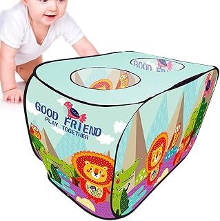 Popup Play Tent | Cartoon Design Kids Tents Indoor Playhouses | Foldable Kids Tent Indoor, Kids Playhouse Outdoor, Play Tents for Boys Chuwuju