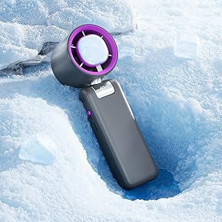 Turbo Handheld Fan with Extreme Ice Cooling Plate: 100-Speed Control, 20H Runtime, LED Display