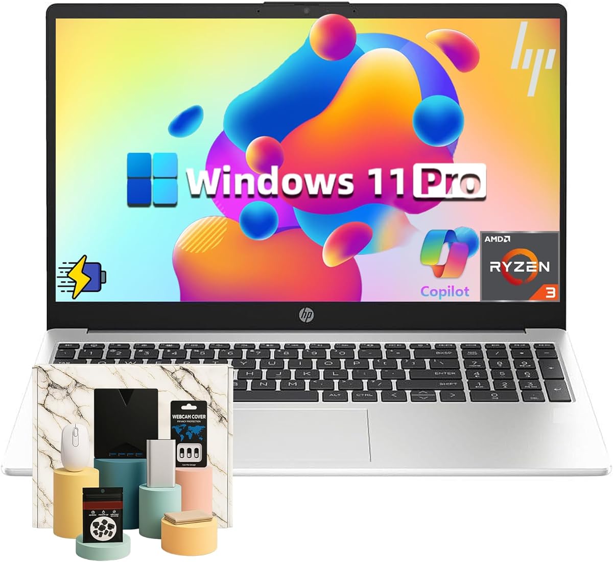 HP 255 G10 Laptop for Home or Work, 32GB RAM, 1TB SSD, 15.6" Full HD, Ryzen 3 7330U (Beat Intel i5-1135G7), HDMI, USB-C, Windows 11 Pro, Business and Fun Ready : Electronics