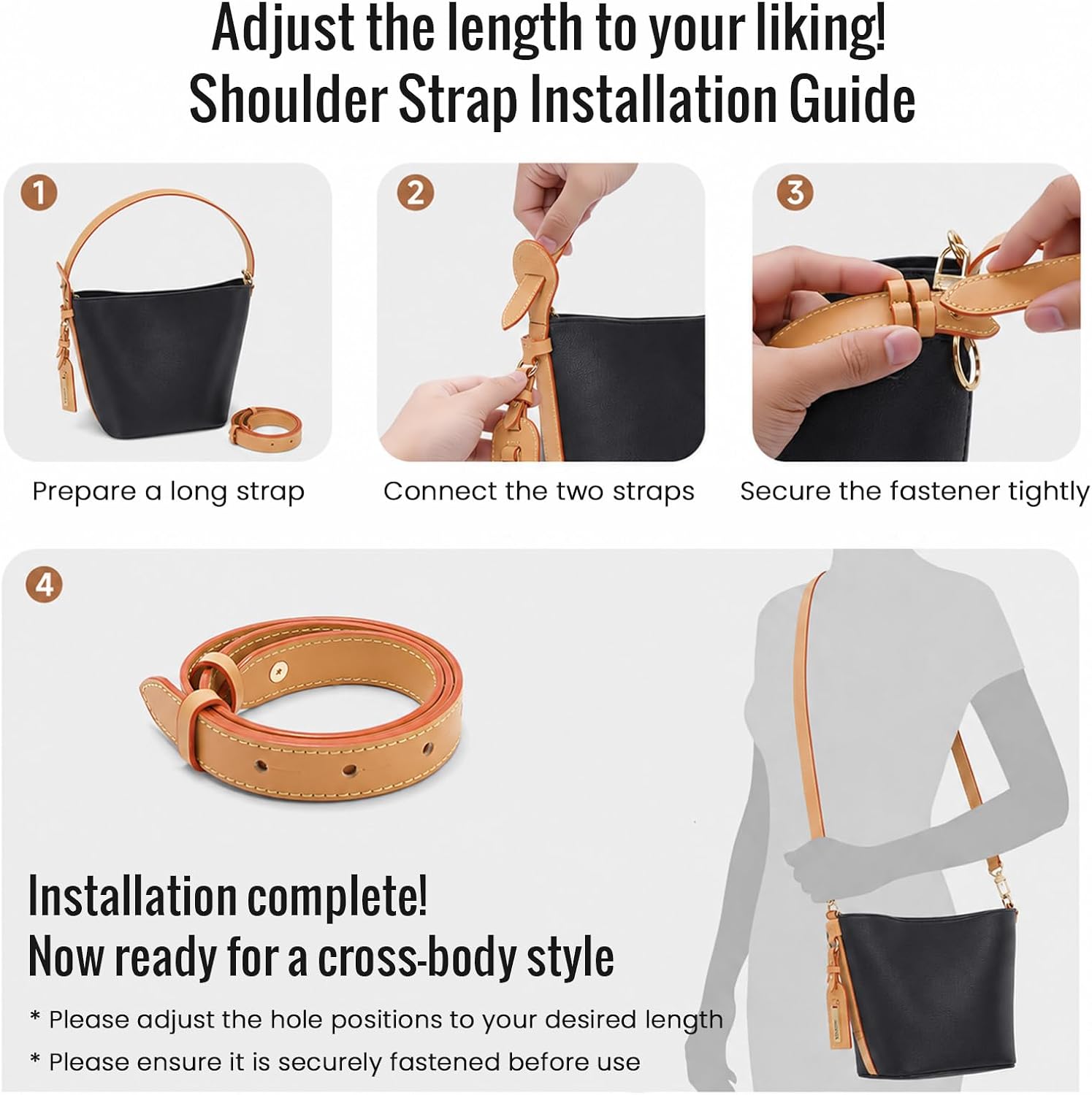 Tote Bag for Women，4-Way Vegan Leather Bucket Purse Top Handle Handbag Shoulder Crossbody Bag with Detachable Small Purse
