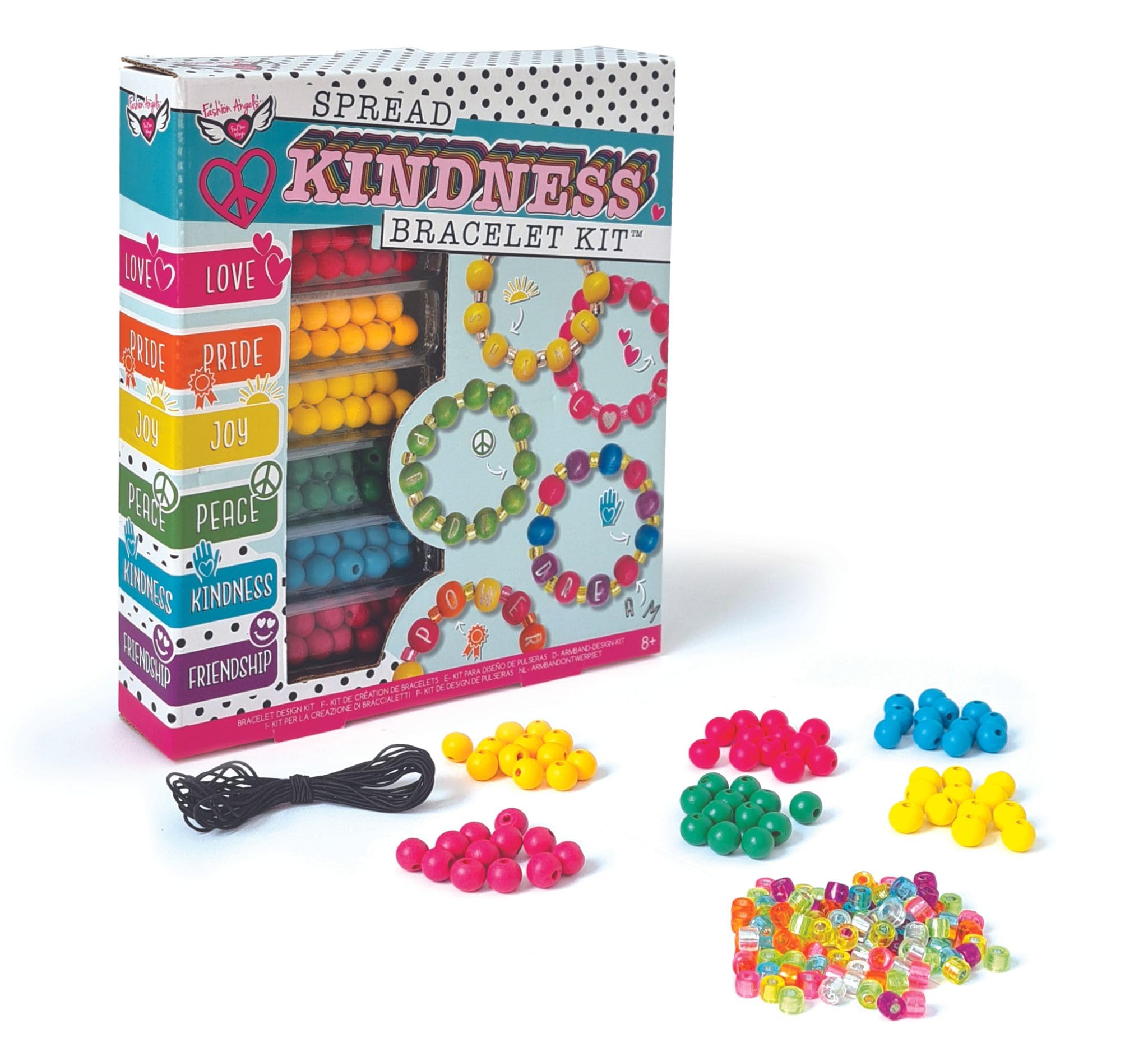 CRAYOLA Fashion Angels - Set Crea i Tuoi Braccialetti Spread Kindness, Attività Creativa e Regalo per Bambine, da 8 anni