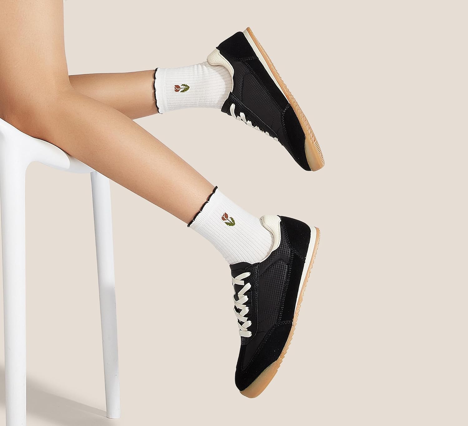 LUCKY STEP Women's Fashion Sneakers Neutral Comfortable Walking Running Gym Workout Shoes - Image 2