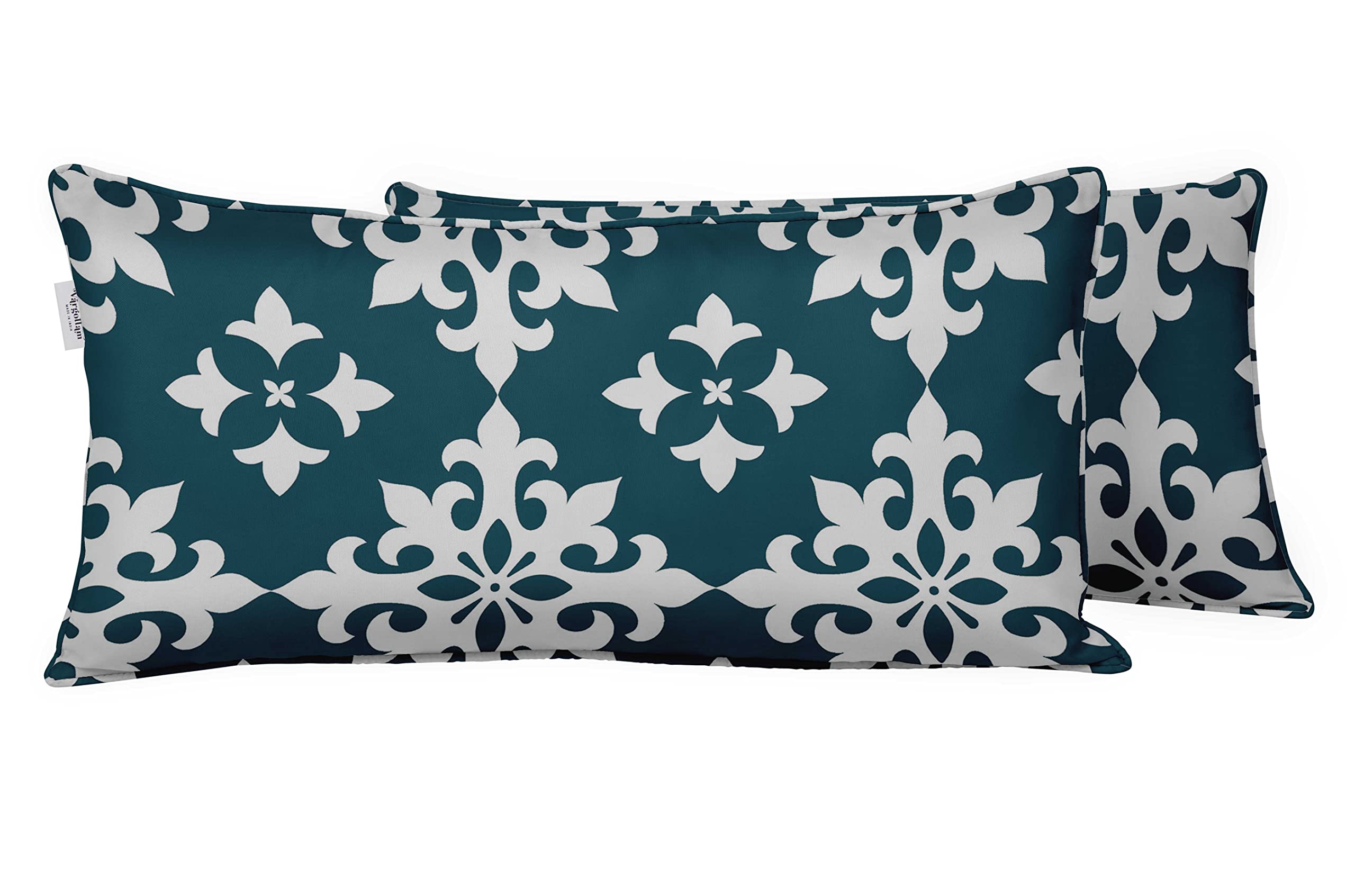 Coussin Rectangulaire Patio Extérieur Tout Temps Housse d'oreiller Lombaire Imperméable 12x18