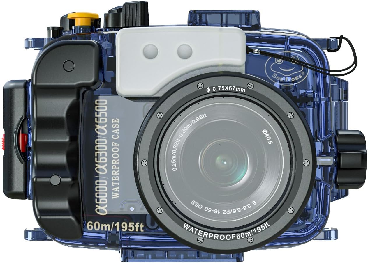 Sea frogs for Sony a6500 a6400 a6300 a6000 195FT/60M Underwater Camera Diving Waterproof housing