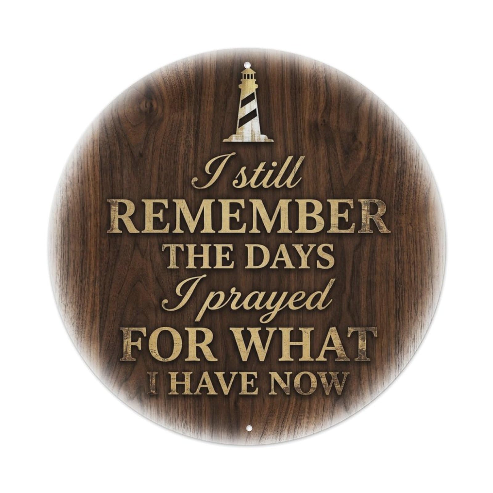 Prayed For This Gratitude Quote Lighthouse Metal Tin Sign