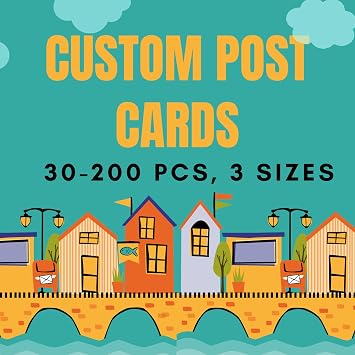 Custom Postcards for Small Business, 30-200 pcs Personalized Postcards Thank You Cards,2 Sides Printing, 20 pt Cover Heavy Paper,3 Sizes, Upload Your Design 4x6 in