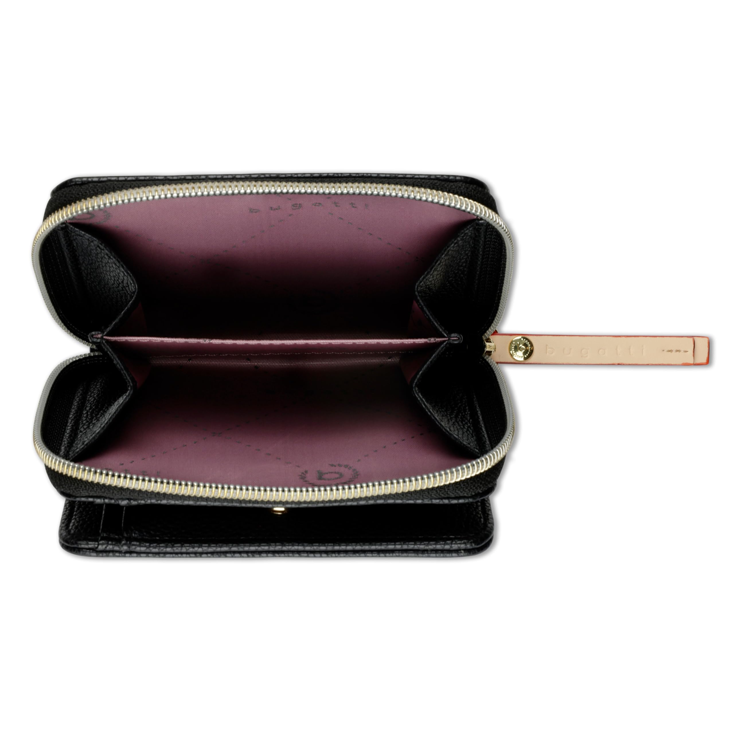 bugatti Ella portafoglio piccolo da donna, portamonete in pelle sintetica, portafoglio da donna, beige