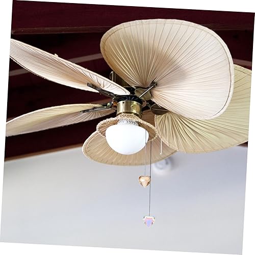 Miniatura 3 de DOITOOL 2 piezas de luz de ventilador de cuerda de chacra colgantes de cristal bola de cristal prisma atrapador de sol ventilador de techo tira de