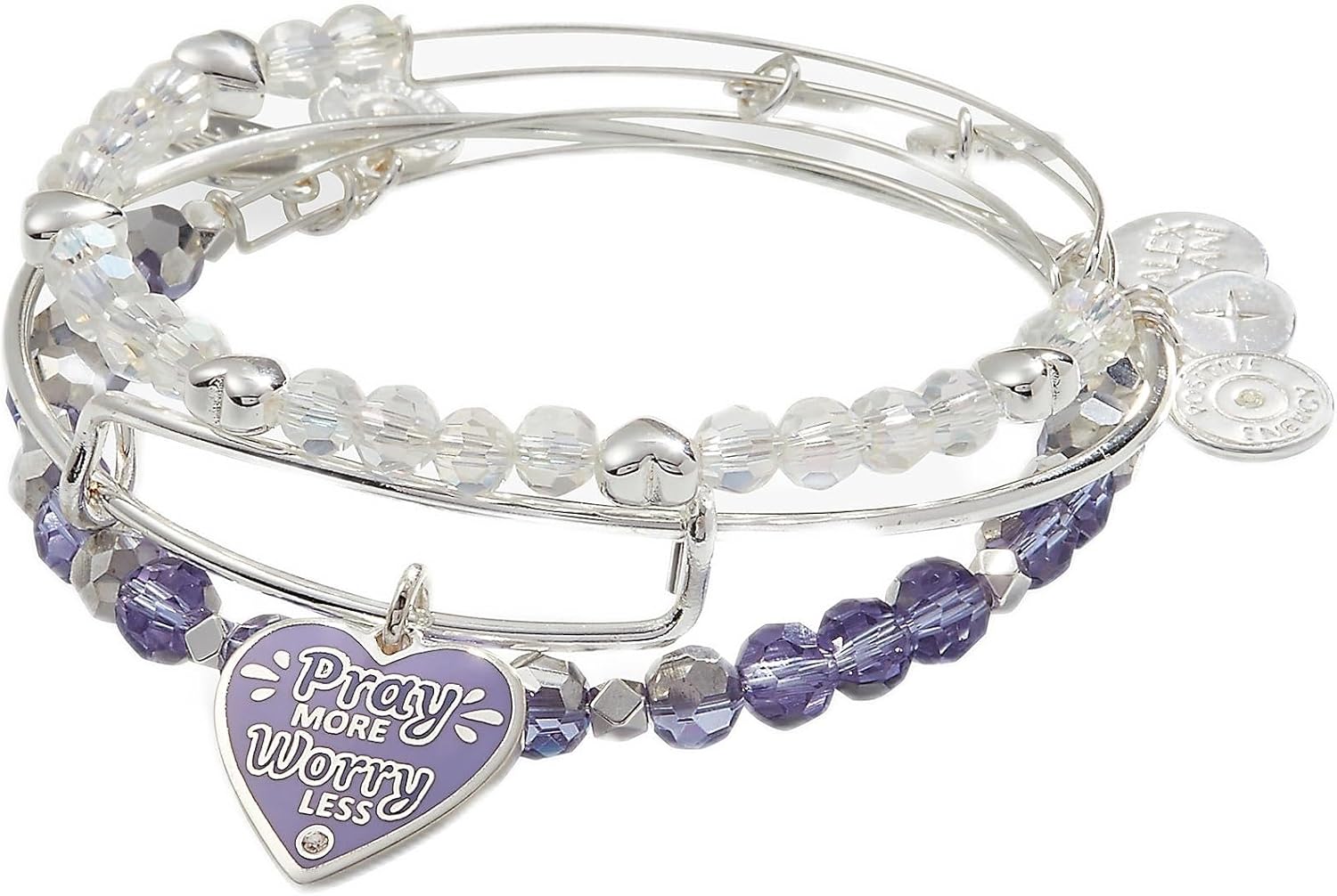 Alex and Ani Pray More Worry Less Bangle Set