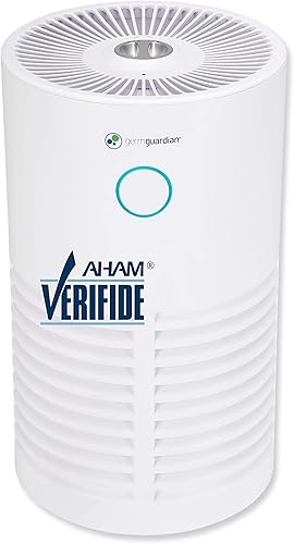Miniatura 10 de GermGuardian Purificador de aire para el hogar, filtro HEPA de 360°, para humo de incendios forestales, caspa de mascotas, polen, olores,