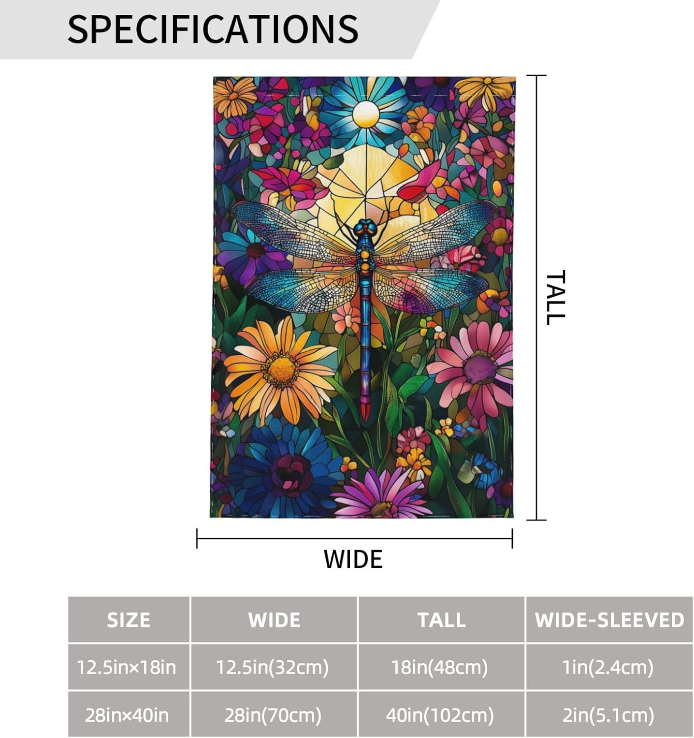 Dragonfly Flowers Garden Flag Vertical Double Sided Outdoor Yard Flags 12.5x18 Inch Burlap Banners for House Lawn - Image 3