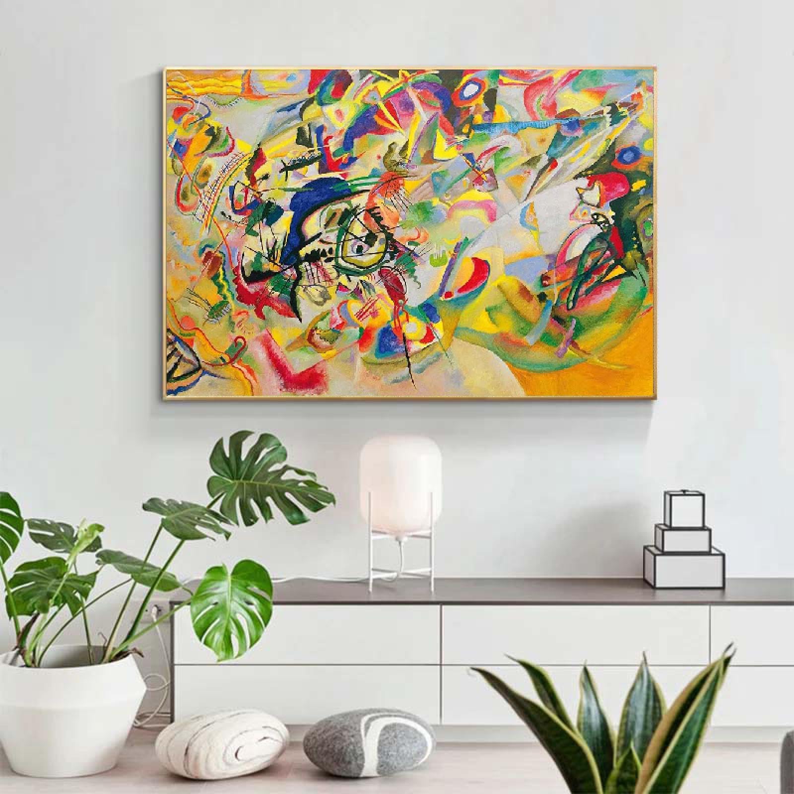 Toile murale abstraite Coloré 100x200 cm Tableau Moderne Grand XXL Impression sur Toile Affiche pour Salon Chambre à Coucher Peintures d'art Mural Sans Cadre