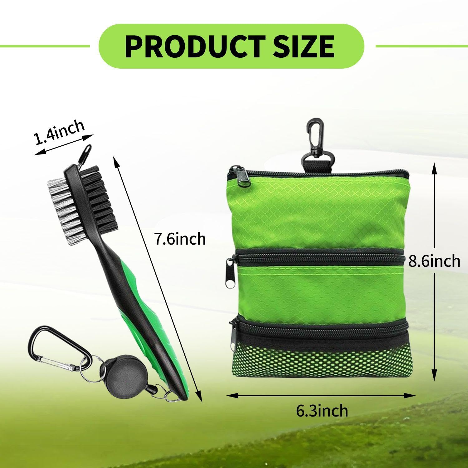 1 Piece Of Golf Bag, 1 Piece Of Golf Club Cleaning Brush, Golf Practice Bag, Golf Accessories Bag - Image 2