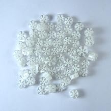 White on Clear Snowflake Murrine 11102 Millefiori COE 90 Glacial Art Glass