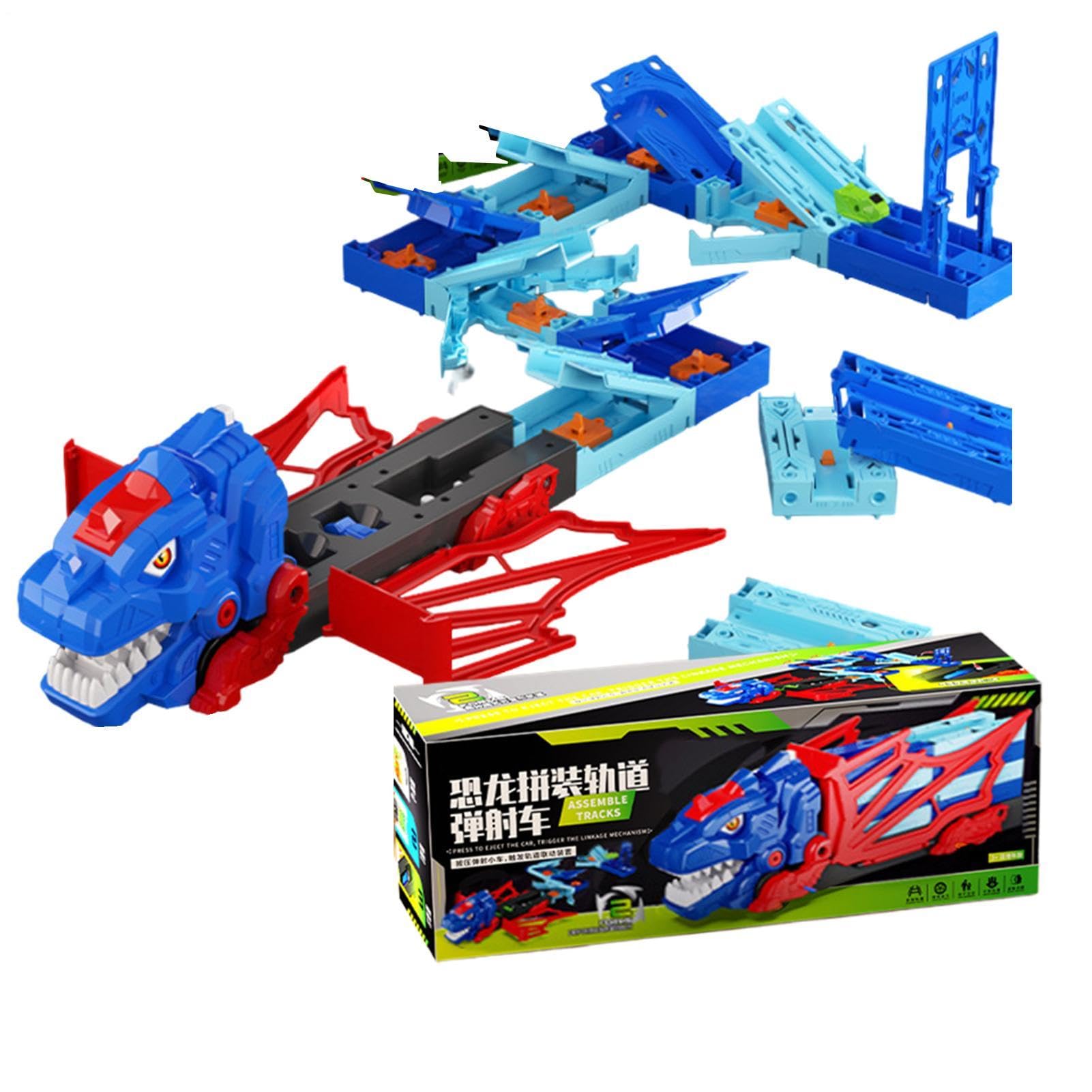 Pista Dinosauri Giocattoli Set Veicoli Interattivi Educativi | Set Pista Macchinine Per Bambini E Bambine Interno Esterno Prescuola Asilo Viaggio Compleanno