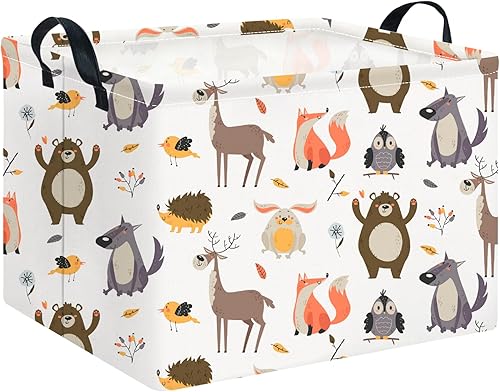 Miniatura 91 de Cesta de almacenamiento rectangular con asas, cesta de almacenamiento plegable, caja de libros, cesta de regalo (calabaza enojada)