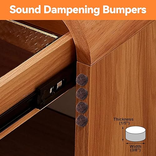 Miniatura 2 de Parachoques de fieltro para puerta de gabinete, almohadillas de fieltro pequeñas para puertas de gabinete, fieltro para parachoques de gabinete, 200