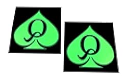45 x QOS Brand Glow in the Dark Neon Queen of Spades Temporary Tattoos - Hotwife - BBC - Swinger - Sissy