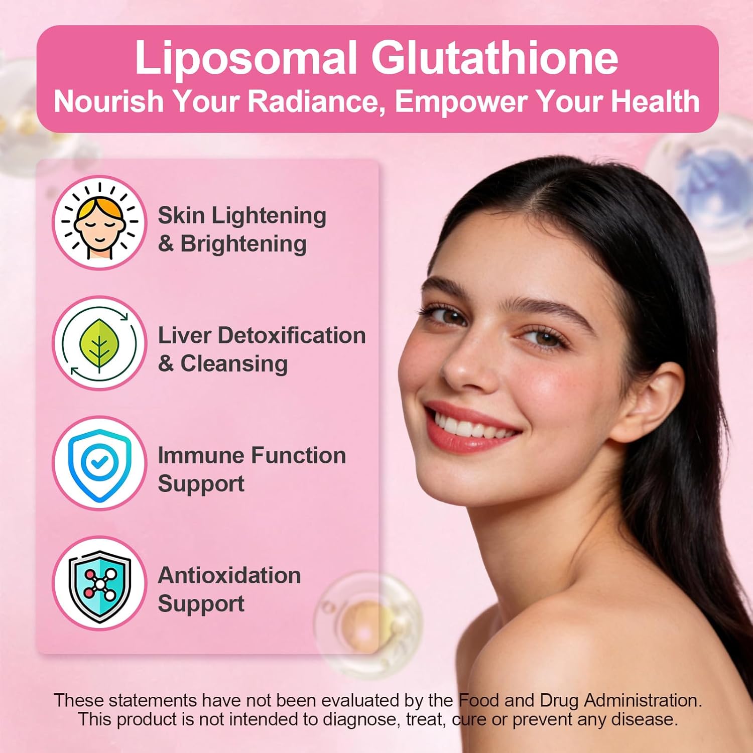 2 Pack Liposomal Glutathione Gummies 1000mg, High Absorption Glutathione Supplement with Vitamin C, Milk Thistle for Skin Health, Liver Detox & Immune, Vegan, Sugar Free, Strawberry Flavor, 120 Count