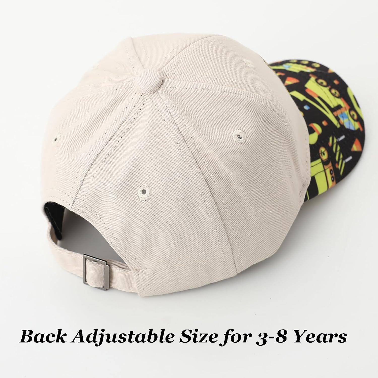 Toddler Boys Fire Truck Excavator Hat Cute Embroidered Baseball Cap Washed Cotton Vintage Hats for Kids Age 3-8 - Image 5