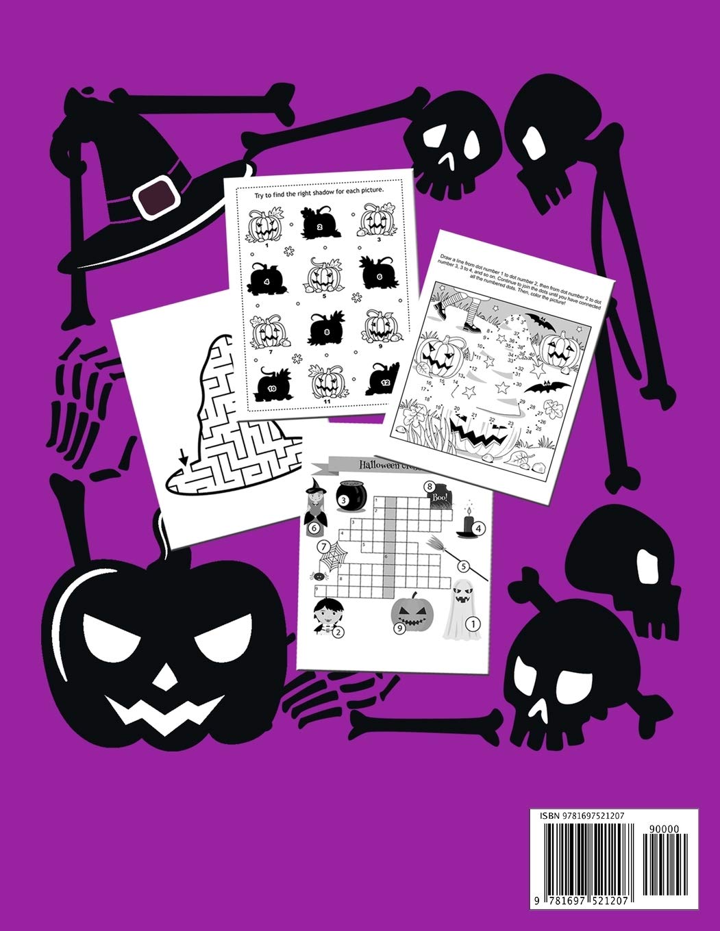 Happy Halloween Activity Books for Kids: 50+ Pages of Coloring, Hidden Pictures, Dot To Dot, Connect the dots, Maze, Word Search, Crossword Ages 3-5, 4-8, 2-4, 2-5 image 2
