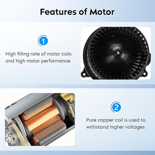 Miniatura 4 de Conjunto de motor del ventilador del calentador de HVAC delantero para Infiniti QX56 04-10, Nissan Armada 05-15, Nissan Titan 04-15, Nissan