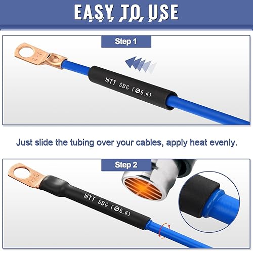 Miniatura 3 de Kit de tubos termorretráctiles, relación 3:1, forro adhesivo, envoltura retráctil de grado marino, tubo termorretráctil industrial automotriz