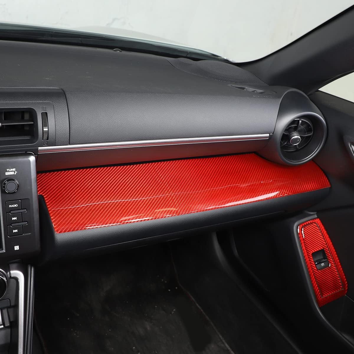 HAPPYHORSE Fit for Subaru BRZ 2022 Car Interior True Carbon Fiber (Red Soft Carbon Fiber) Decorative Accessories 2022 Subaru BRZ Special (Red LKLW-ASCF-1677)