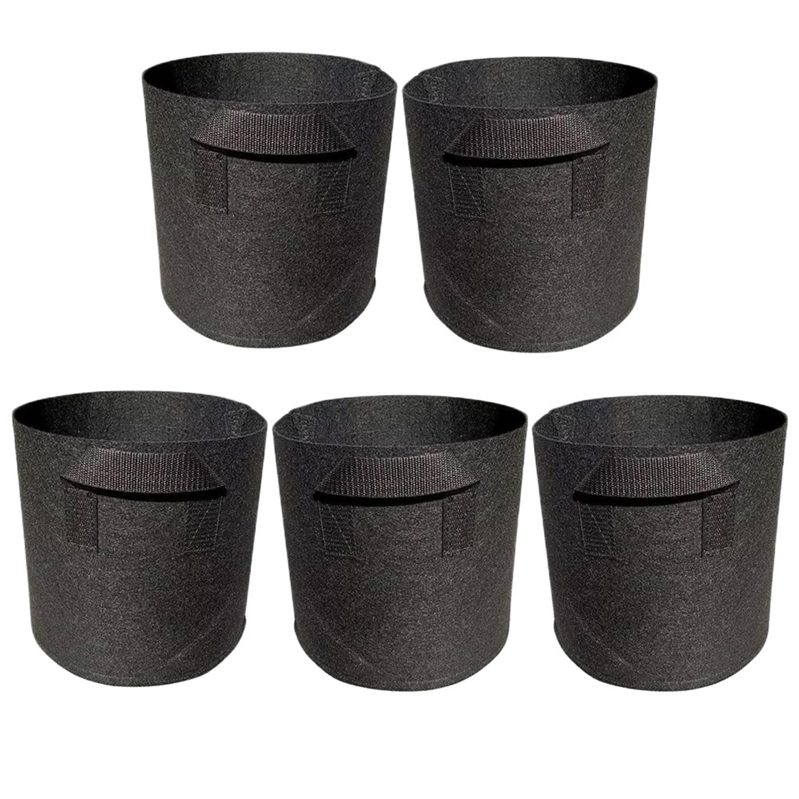 Lot de 5 Sacs Culture en Tissu avec poignées (Capacités Disponibles : 3 gallons, 4, 7, 30 gallons) pour Plantes(30gallons 60x40cm)