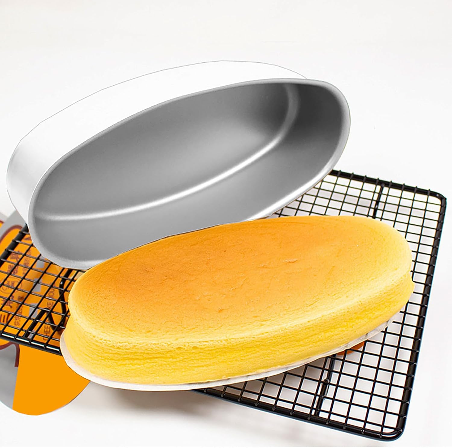 4 Pack Oval Aluminum Cake Pan, 8 Inch Cheesecake Pan Non-stick