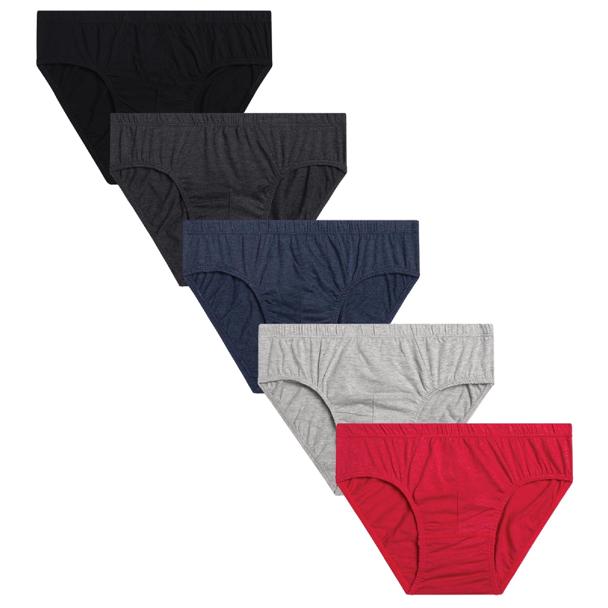 Mens Underwear Briefs - 5 Pack Stretch Athletic Low Rise, Pouch