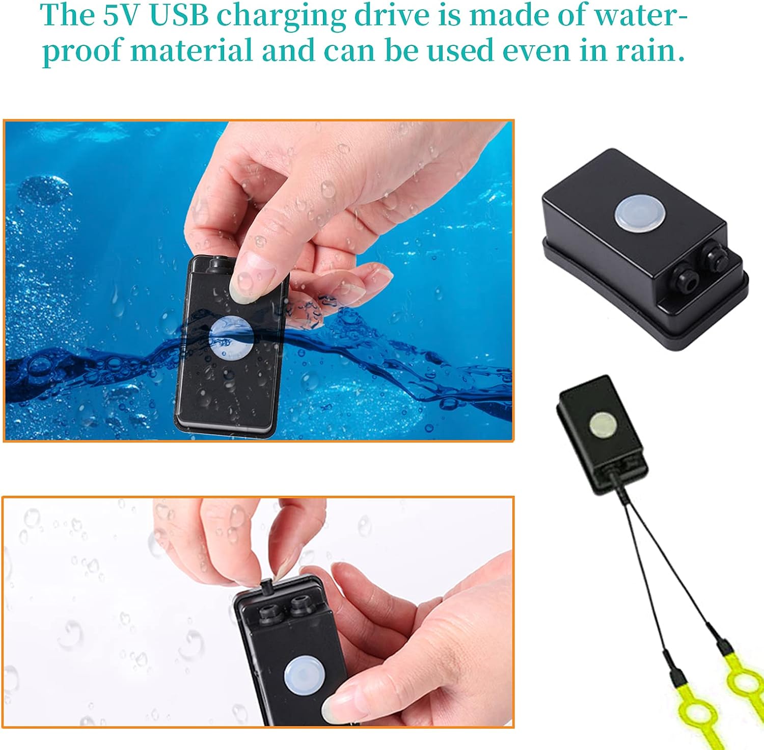 VideoPUP 2pcs Motorcycle Helmet Light Kit,Waterproof 3 Mode, Yellow+White