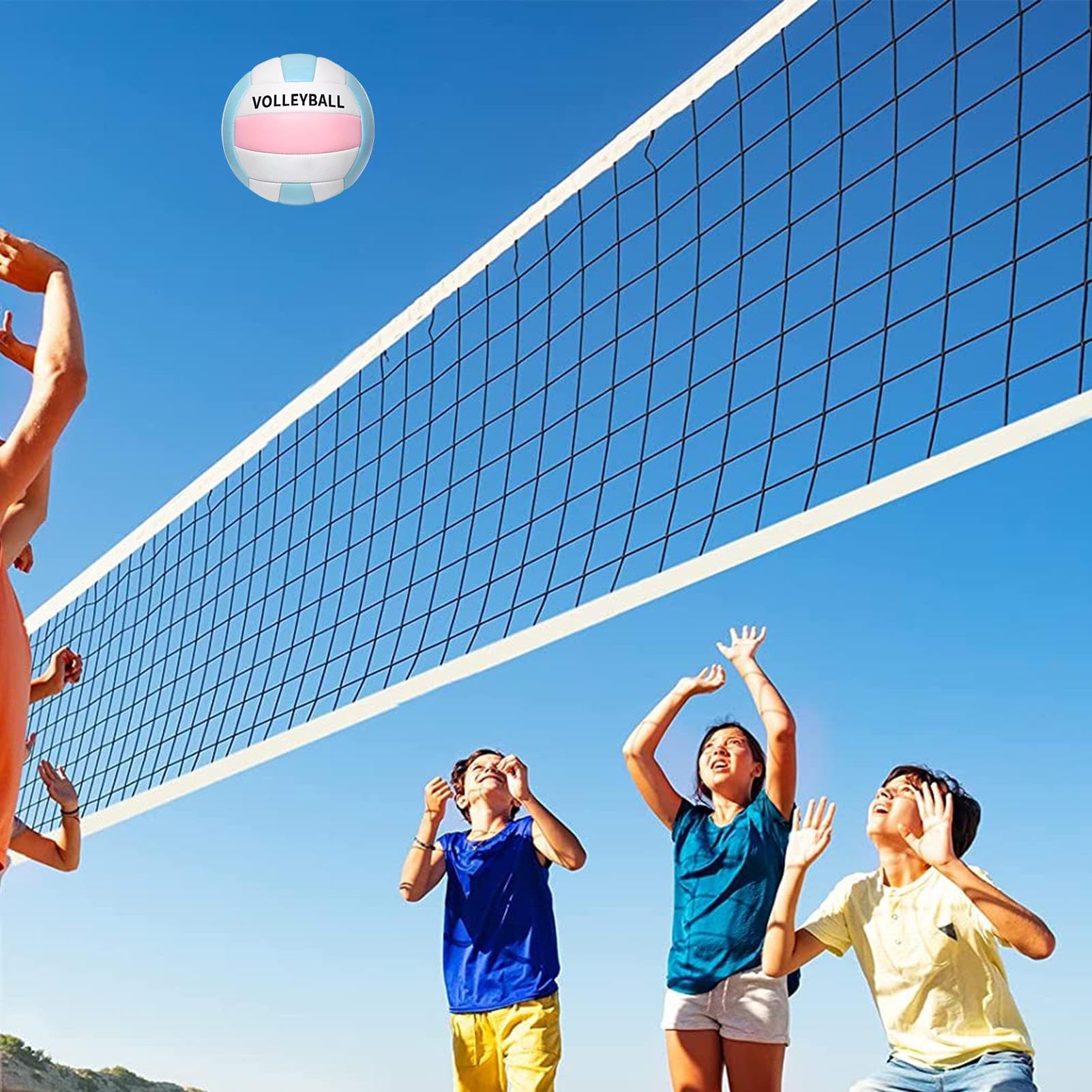 Genérico Vóley Playa Suave,Balón De Entrenamiento para Deportes Al Aire Libre | Pelota Resistente Y Suave para Práctica Deportiva En Equipo En Parque, Piscina, Cancha De O Gimnasio