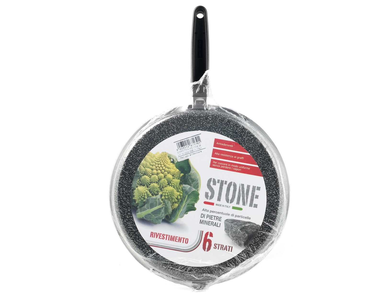 Home Girafrittata Antiaderente, Pietra, Nero/Argento, 22 cm