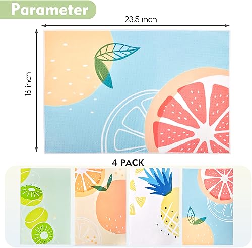 Miniatura 2 de Rainleaf Paquete de 4 toallas de cocina divertidas, juegos de paños de cocina absorbentes con frasco, lindos como paños decorativos para platos,