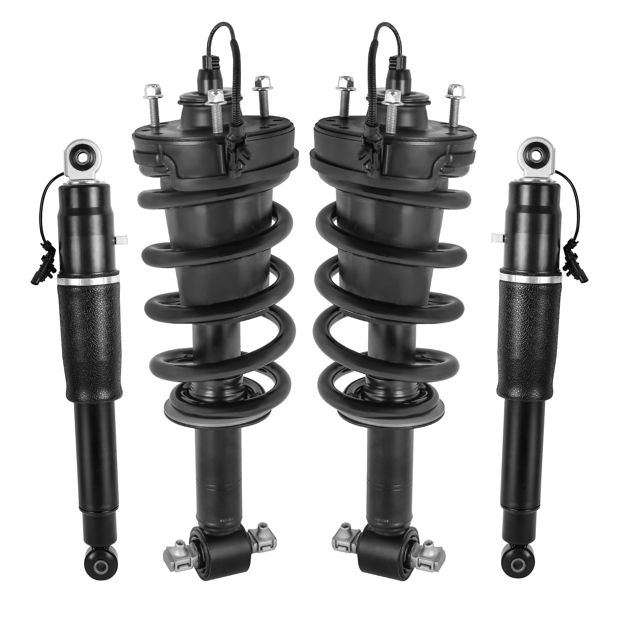 KUIPERAUTO 4Pcs Front & Rear Struts Absorber w/Magnetic Compatible for Cadillac Escalade, Compatible for Chevrolet Silverado Suburban Tahoe & GMC