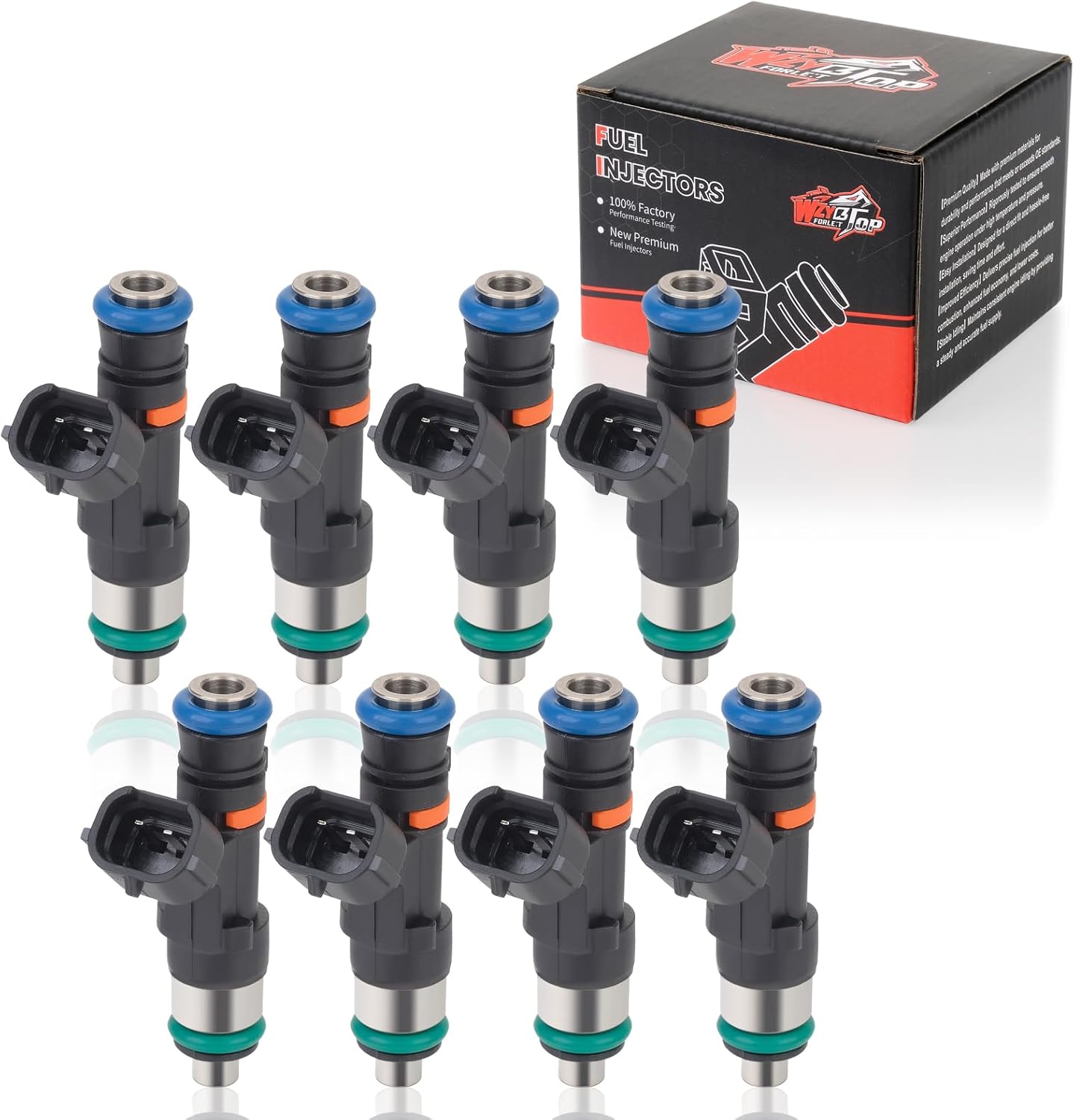 Fuel Injector 4 Holes 8Pcs | for 1987-1998 Jeep Wrangler Cherokee Grand Cherokee Comanche 4.0 | Replace#0280155703, 0280155710, 0280155700