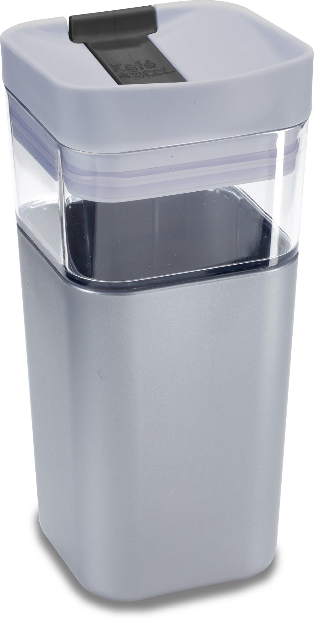 Precidio Design Kafe in the Box, Splashproof and Ecofriendly Reusable Coffee Mug/Travel Mug (Silver, 12oz)