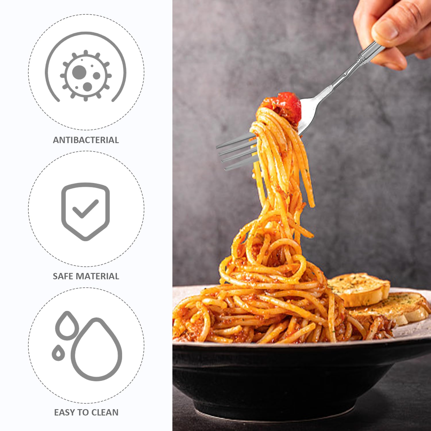 Forchetta Telescopica in Acciaio Inox Multifunzionale da 8,7 a 25,43 Pollici - Set da Cucina e Barbecue con Cucchiai